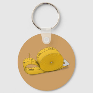 Tape Measure Snail Key Ring