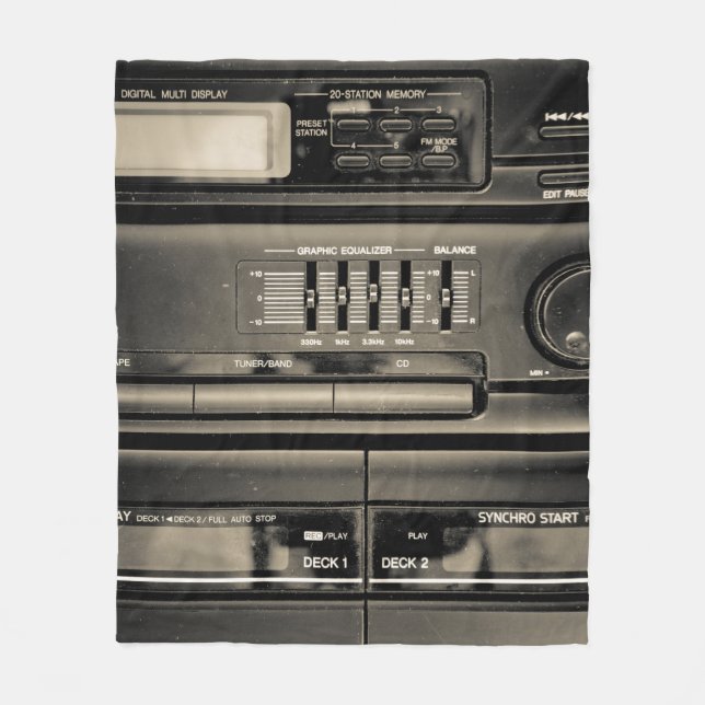 Tape recorder fleece blanket (Front)