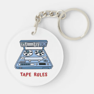 Tape Rules Keychain for Studio Recording Engineer