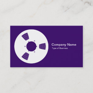 Tape Spool - White on Deep Purple Business Card