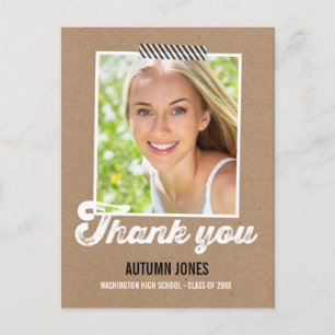 Taped Graduation Thank You Card