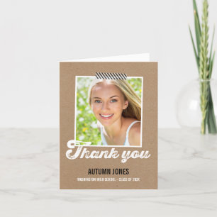 Taped Graduation Thank You Card