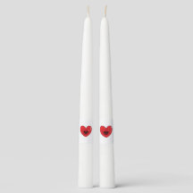 Taper Candles with Hearts