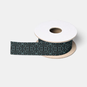 Tapered Outline Shapes Filled With Aquatic Colors Satin Ribbon