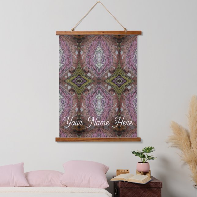 Tapestry - Abstract Burgundy & Green (Bedroom)