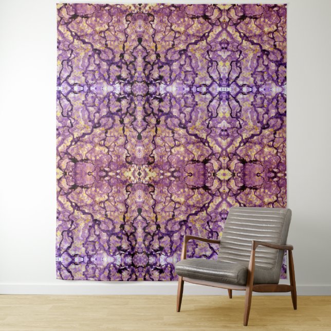 Tapestry Abstract Painting, Red-Violet Insight (In Situ)