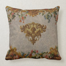 Tapestry and lace Pillow