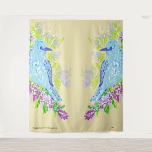 Tapestry :Blue  Love Birds 