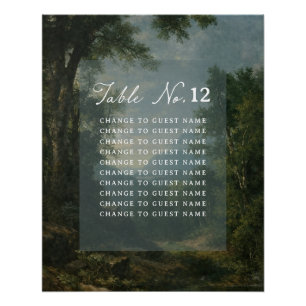 Tapestry Blue Toile wedding table seating chart