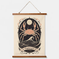 Tapestry Cancer Celestial Zodiac Art