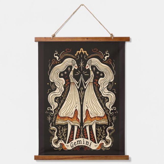 Tapestry Gemini Celestial Zodiac Art (Front)