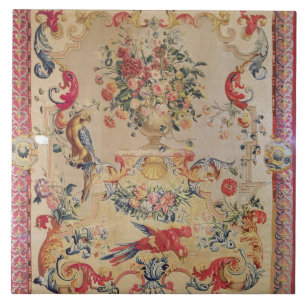 Tapestry in early Rococo style with strapwork and Ceramic Tile