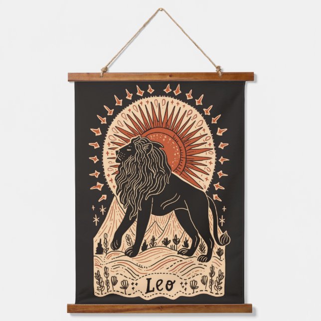 Tapestry Leo Celestial Zodiac Art (Front)