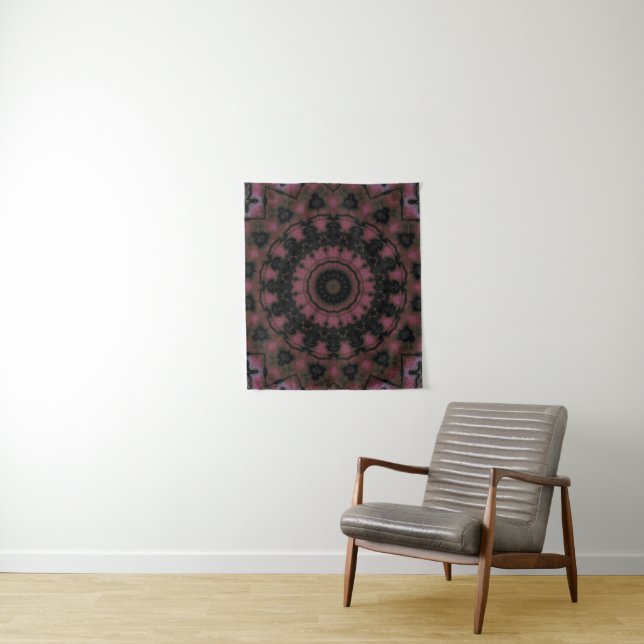 Tapestry Mandala round pattern kaleidoscope retro  (In Situ)