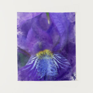 Tapestry Purple Iris Watercolor