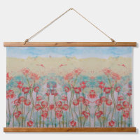 Tapestry - Red Wildflowers