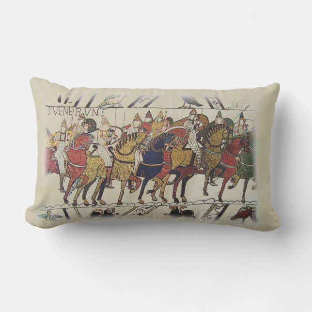 Tapestry Scene -  The Bayeaux Tapestry Outdoor Cushion (Front)