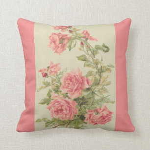 Tapestry Style Pink Roses Cushion