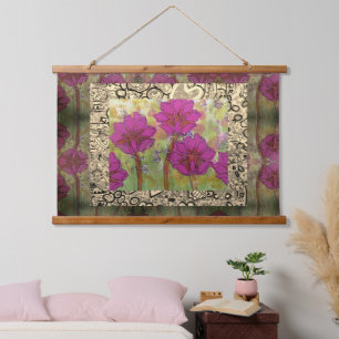 Tapestry - Three Pink Flowers