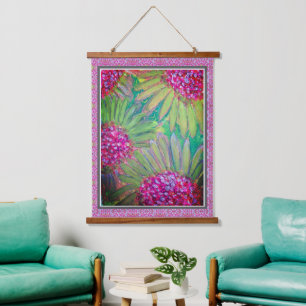Tapestry - Vibrant Pink Flowers