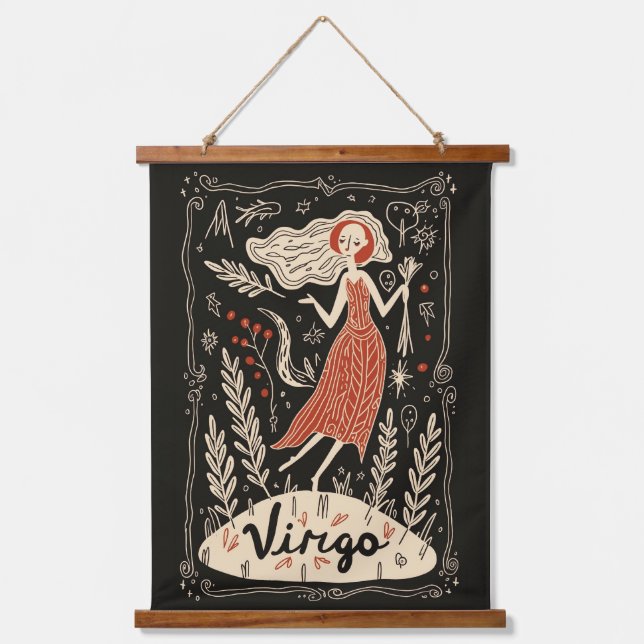 Tapestry Virgo Celestial Zodiac Art (Front)