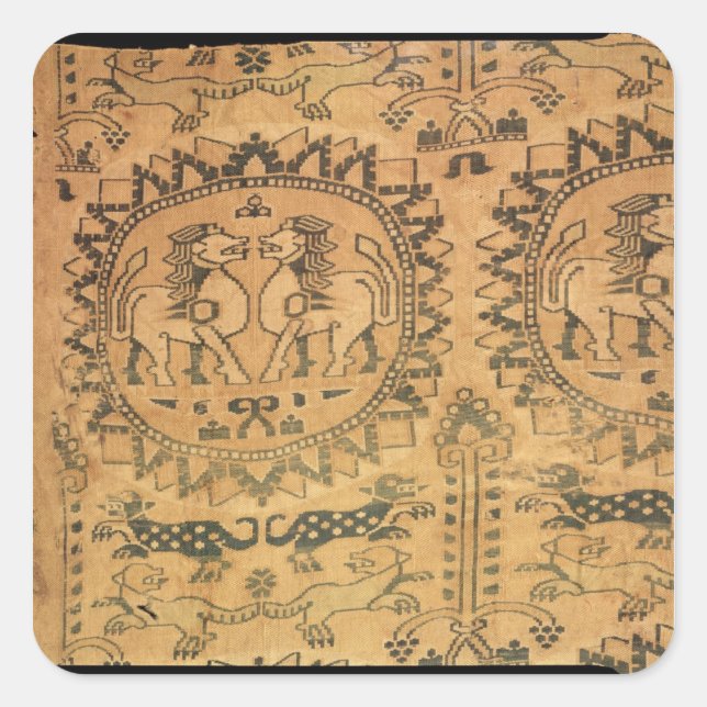Tapestry, Western Asian,  7th-8th century Square Sticker (Front)
