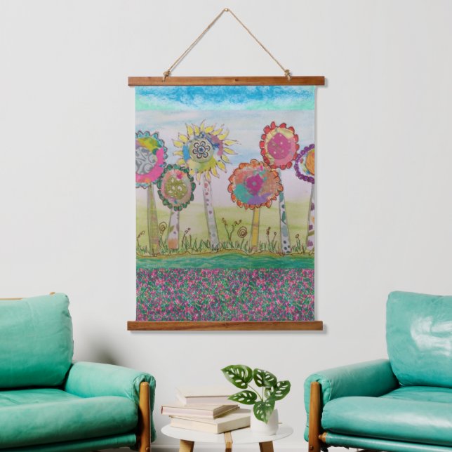 Tapestry - Whimsical Flowers  (Living Room)