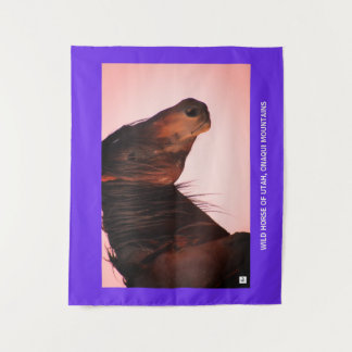 TAPESTRY WILD HORSE OF UTAH, ONAQUI MOUNTAINS