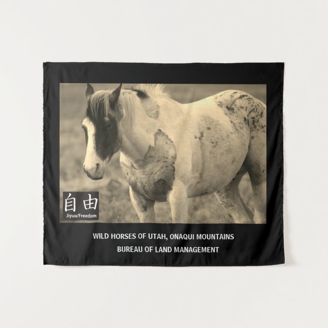 Tapestry WILD HORSES OF UTAH, ONAQUI MOUNTAINS BLM (Front (Horizontal))