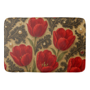 TAPETE Tulipas e Renda DESIGN Bath Mat
