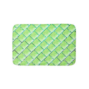 Tapete verde, efeito tijolo ou 'placas cerâmica' bath mat