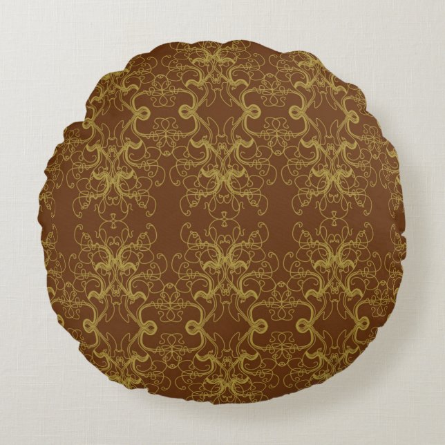 Tapete - Vintage baroque style illustration Round Cushion (Front)