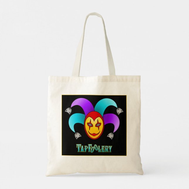 TapFoolery Tote - aqua on black box Bag (Back)