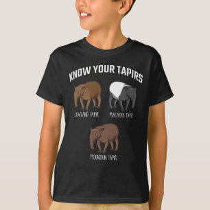 Tapir Animal Education Malayan Lowlan Mountian T-Shirt