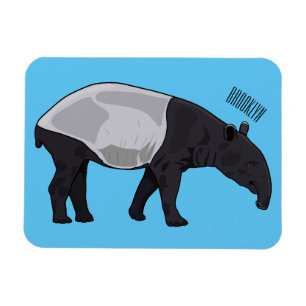 Tapir cartoon illustration magnet