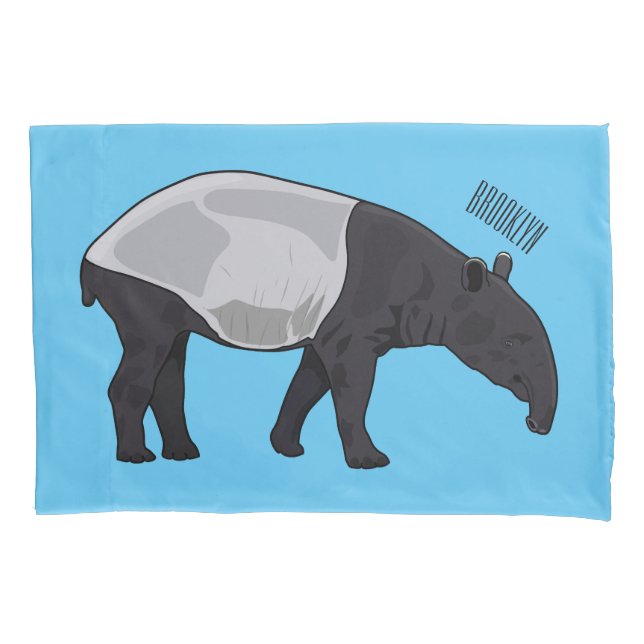 Tapir cartoon illustration pillowcase (Front)