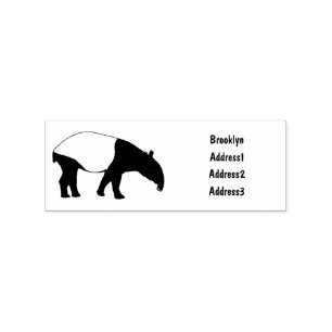 Tapir cartoon illustration rubber stamp
