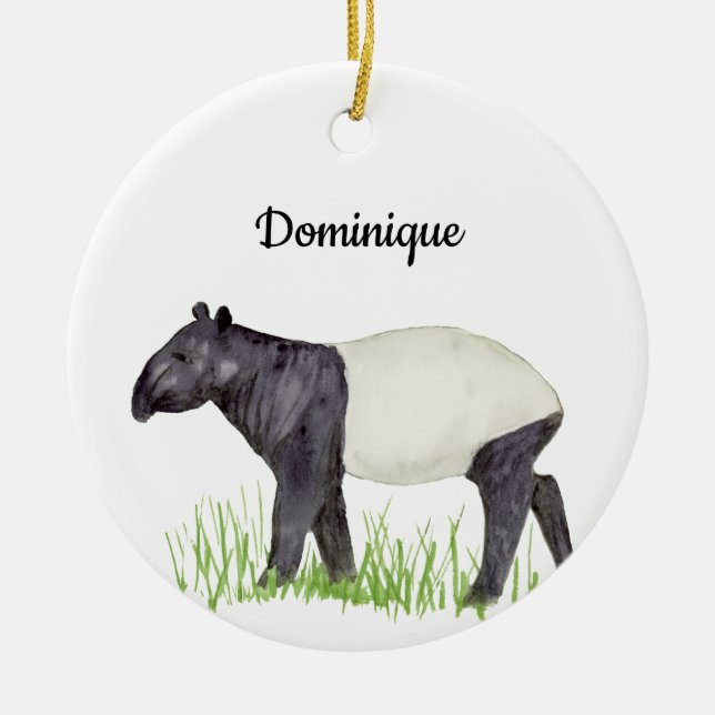 Tapir Ceramic Ornament (Front)