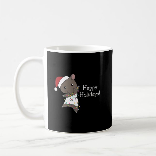 Tapir Christmas Tapire Winter Animals Coffee Mug (Left)