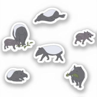 Tapir Family Dinner in Green