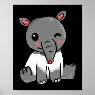 Tapir Lover Kids Cute Tapirus Women Tapir Poster