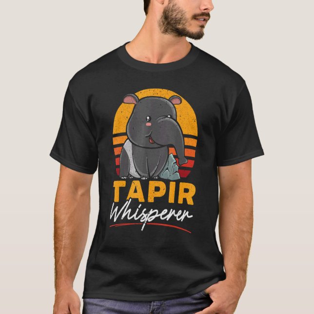 Tapir Whisperer Wildlife Animal Zookeeper Tapir T-Shirt (Front)