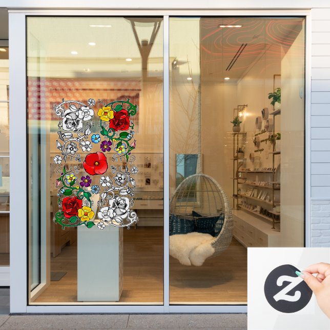 Tapis de fleurs au coquelicot (Store Window)