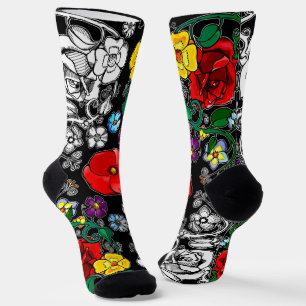 Tapis de fleurs au coquelicot socks