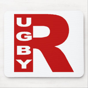 Tapis de souris blanc Design RUGBY Mouse Pad