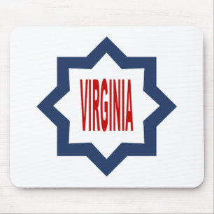 Tapis de souris blanc Etoile 8 VIRGINIA Mouse Pad