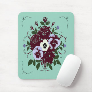 Tapis de Souris Botanique - Bouquet de Viollettes Mouse Pad