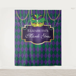 Tapiz Carnival Mardi Gras Backdrop banner party Tapestry