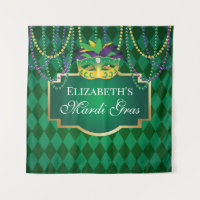 Tapiz Carnival Mardi Gras Backdrop banner party