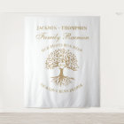 Tapiz Family reunion tree backdrop banner gold